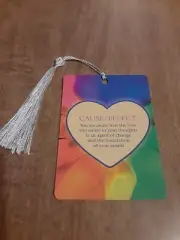 "Cause/Effect" Love Affirmation Bookmark Tarot Oracle Card Gift Purified&Charged