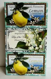 Saponificio ~ Lemon & Lily of The Valley Scented Bar Soap 10.5 oz Each