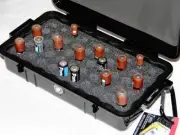 Pelican 1060 waterproof case + precut 50 AA AAA N cr123 cr2 Battery storage foam