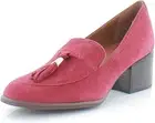 Naturalizer Womens Trixie Slip On Loafer Heels Ruby Suede 10M