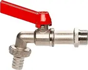 GARDENA Ball Outlet Valve: Tap for The Inner and Outer Area, 26.5 mm (3/4 ") - Thread, for 13 mm (1/2") - Tubing (7332-20)