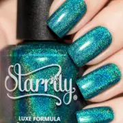 Starrily Tidal Wave - Teal Green Blue Linear Holographic Holo Nail Polish