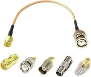 ROBAUN SMA to BNC Male RG316 Cable 30cm + 5pcs Coax Adapter Kit Adapte for Applications/Antennas External