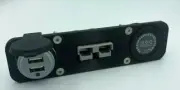 2.4 USB & color Voltage Gauge Grey 50Amp Anderson Face Mounting Plate Panel 12V