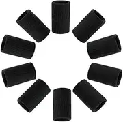 LORJE 10x Finger Protector Sleeve, Breathable Sports Aid Finger Sleeves (BLACK)