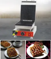 Commercial Nonstick Electric 4pcs Square Waffle Baker Maker Iron Machine 110V