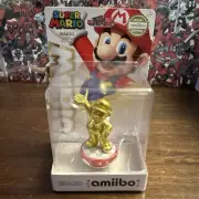 Brand New - Mario (GOLD) Super Mario Amiibo Nintendo Figure - Factory Sealed