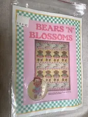 Bears 'n Blossoms Quilt and Hoop Hanging Applique Pattern Judy Martin