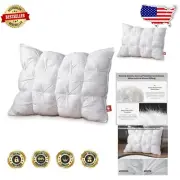 Plush Hotel-Quality Goose Down Pillow, Standard Size - Elegant Sleep Solution