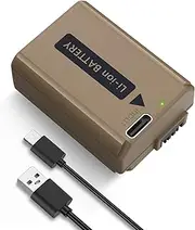 [NEEWER] 1030mAh NP-FW50 Replacement Camera Battery for Sony A6400 A6000 A7 II ZV-E10, 2.3 Hrs Safe Fast Charging with USB Type C Cable for A5100 A6100 A6300 A6500 A7R II A7S II BC-TRW Battery Charger