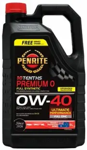 Penrite 10 Tenths Premium 0 full synthetic 0W-40 Engine Oil 5L FS0W40005