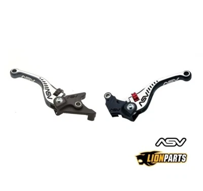 ASV Black Bicolore Shorty Brake+Clutch Levers For Kawasaki Ninja 1000 2017-19