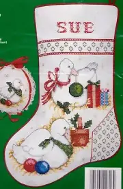 DIY Geese a Layin Goose Counted Cross Stitch Stocking Kit