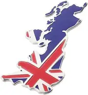Vaguelly Unique British Flag Car Emblems Durable Aluminum Alloy Car Stickers Easy Peel Stick Installation for Decoration Personal Flair Fit for Front Grill Door Bumper