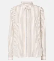 [Saint Laurent] Saint Laurent Cassandre cotton shirt UK 10 beige