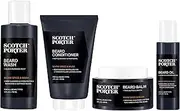 Scotch Porter Beard Kit – Cleanse, Moisturize, Soothe & Style Coarse, Dry Facial Hair for a Fuller/Healthier-Looking Beard – Includes Wash, Conditioner, Oil & Balm