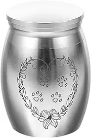 Pet Urn Dog Bereavement Dog Ashes Keepsake Lockets para Cats Lucky Urns for Pets Ashes Pendant Cage Pet Ashes Cat Urn Pet Memorial Kit Urns for Ashes Pet Cremation Urn Silver Alloy