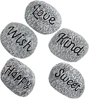 CANIGHT 5pcs Resin Small Stone Kit Pebbles for Landscaping Aquarium Substrate Vase Fillers Flowerpot Pebbles Decorative Aquarium Gravel Landscape Pebbles Aquarium Decorative Gravel