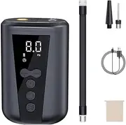 Veulrn Digital Air Pump with LED Light Wireless Inflator Air Compressor Pressure Gauge for Bike Football Volleyball Basketball