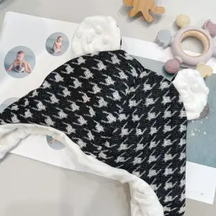 【Lianne baby】韓國針織棉手工嬰幼兒保暖飛行帽(嬰兒帽 飛行帽 保暖帽 兒童帽 遮耳帽)