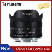 7artisans 7.5mm F2.8 II Manual Fisheye Lens For Sony Fuji Canon Nikon M43 Mount