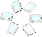 OATIPHO 30pcs Flatback Rhinestones for Nail Art Ultrashiny Transparent Crystal Gems Durable Nail Decoration for Eyes Faces and Makeup Easy Application Bling Beads