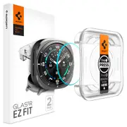 SPIGEN Galaxy Watch Ultra 47mm Screen Protector, Genuine Tempered EZ Fit 9H Slim Glass 2 PCS Cover for Samsung