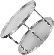 ASAKKURA Stainless Steel Seafood Plate Serving Trays Seafood Dish 2 Seafood Plates 2 Tier Tray Tea Tray Fruit Trays Serving Snack Tower Stand Seafood Server Dish Seafood Tower Stand Silver