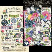 Graphic45 SPRING IS IN THE AIR (66pc) DIE-CUT EPHEMERA ASSORTMENT scrapbooking