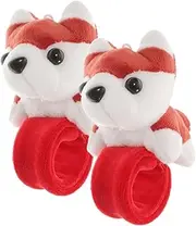 KOMBIUDA Slap Bracelets Dog Shape Animal Party Favor Lightweight Portable for Day Daily Fun Soft Comfortable Material