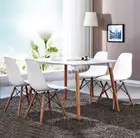 6 x Dining Chair Chairs Lounge DSW Kitchen Retro Replica Eiffel Solid Wood Leg
