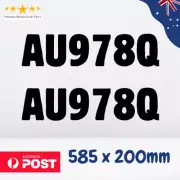 Boat Rego 200mm Registration Marine Grade Vinyl Sticker Decal Set of 2