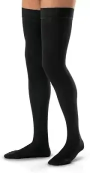 Jobst forMen Dot Band Thigh High CT 20-30mmHg Black Small