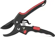 Milifox Ratchet Pruning Shears Secateurs for Gardening, Bypass Scissors with Sk-5 Steel, Professional Anvil Garden Tree Trimming, Cutting Rose Tree Plants