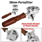 58mm Coffee Espresso Portafilter For Nuova Simonelli Wood Handle Double Spouts
