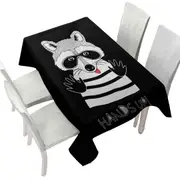 Funny Cute Prisoner Raccoon Tablecloth