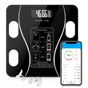 Smart Digital Bathroom Body Fat Scale 180KG Bluetooth Scales Weight for BMI Water