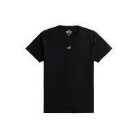 在飛比找Yahoo奇摩購物中心優惠-Hollister 海鷗 經典刺繡海鷗素面短袖T恤-黑色