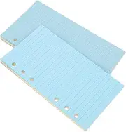 HOODANCOS 2 Sets A6 Grid Loose-Leaf Notebook Refills Plain Natural Paper Journal Notebook Bundle