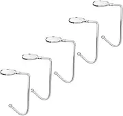 Pyhot 5 Pcs Christmas Stocking Holder Metal Hook Hanger Christmas Tree Clips Swivel Anti Grip Hanging Tools for Christmas Tree Fireplace Handbags