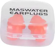 Swimming Waterproof Silicone Ear Plugs Noise Reduction for Ear Protection and Comfort Swimming Sleeping Spa Accessory (Orange + PP box)