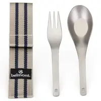 在飛比找蝦皮商城優惠-belmont 日本 鈦製餐具兩件組(湯匙+叉子 ) 附收納