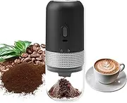Gevvnss Mini Electric Burr Coffee Grinder,Electric Coffee Bean Grinder,25g Grind Capacity,Ceramic Conical Burr,Adjustable Grind Settings,One Touch Operation,Portable,with Cleaning Brush,Black