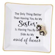 Bridesmaid Gifts Proposal Gift Jewelry Dish Trinket Ring Tray - Maid of Honor