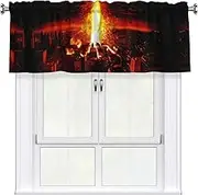 DEXNEL Volcano Home Curtain Valance Window Treatment For Living Room, 54 X 18 Inch