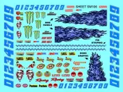 White Vinyl R/c Decal Sheet SM106-1/24-1/18th Numbers Lexan Bodycarreraslotskull