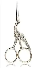 3.6" Stainless Steel Tip Classic Stork Scissors Crane Design Sewing Scissors DIY Tools Small Shear for Embroidery, Craft, Needle Work, Art Work Everyday Use Gold Scissors