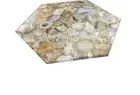21" Golden Agate Corner Side Table Top Handmade Work Art Home decor