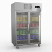 Thermaster Double Door Upright Display Fridge - Commercial Drink Fridges (SU...