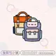 Q版造型密封袋【後背包-小號】橙/紫 PP夾鏈袋 食品包裝袋 封口袋 (5.5折)